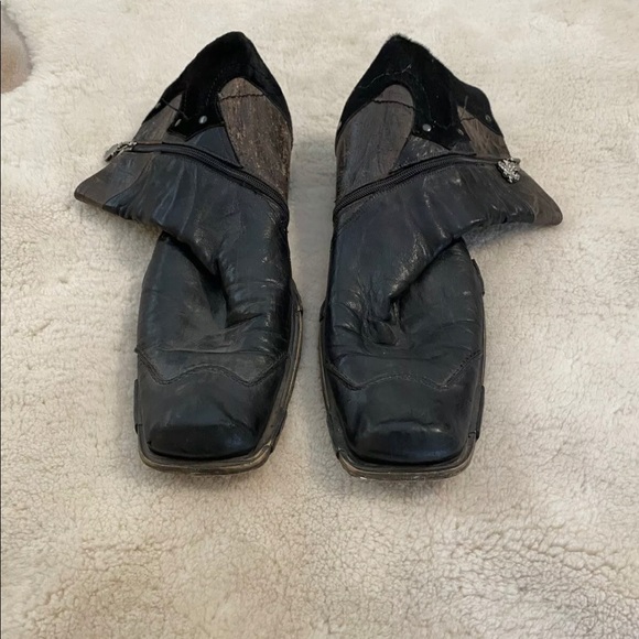 Mark Nason Black & Brown Leather Boots Made in Italy Size 13 - VERY RARE - Picture 4 of 9